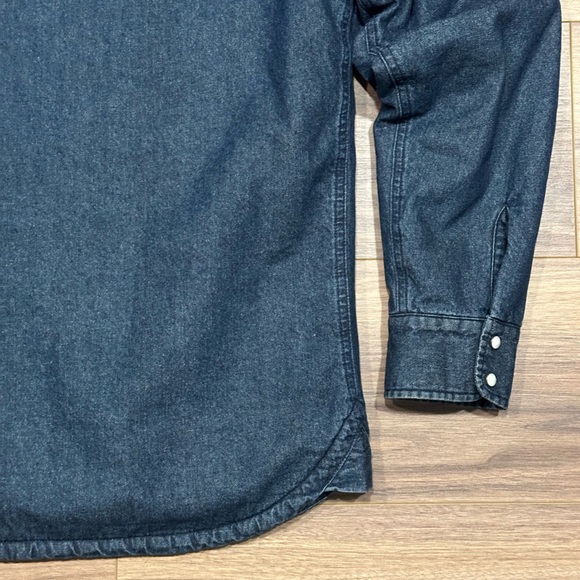 Taylor Stitch Blue Denim Sherpa-Lined Jacket with Cream Collar - Picture 14 of 16